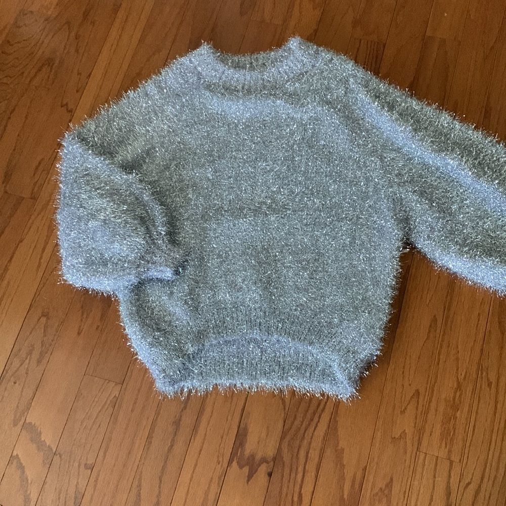 GLAMOROUS Size 4 SILVER TINSEL SWEATER